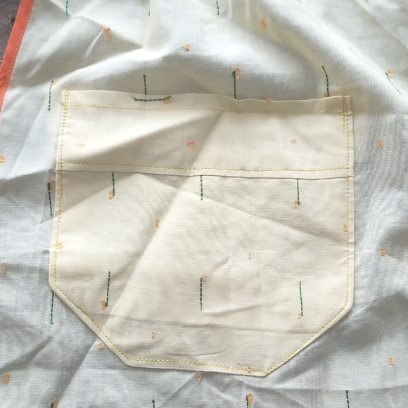 Vintage Handmade Yellow/Orange Apron - Picture 3 of 4
